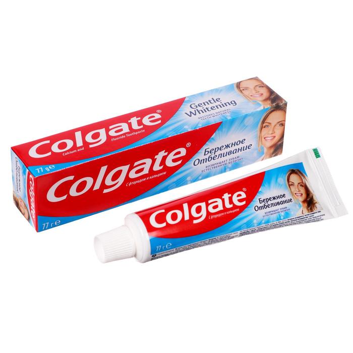 Зубная паста COLGATE бережное отбеливание 50мл/75г — фото 1