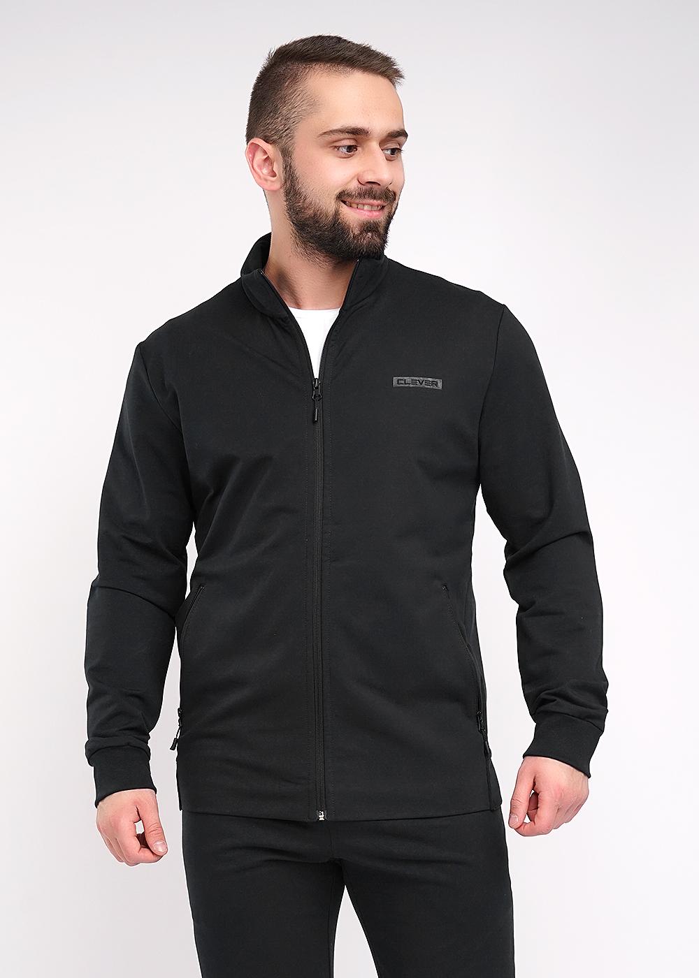 Толстовка мужская 601775/7фэ черная (CLEVER WEAR) — фото 1