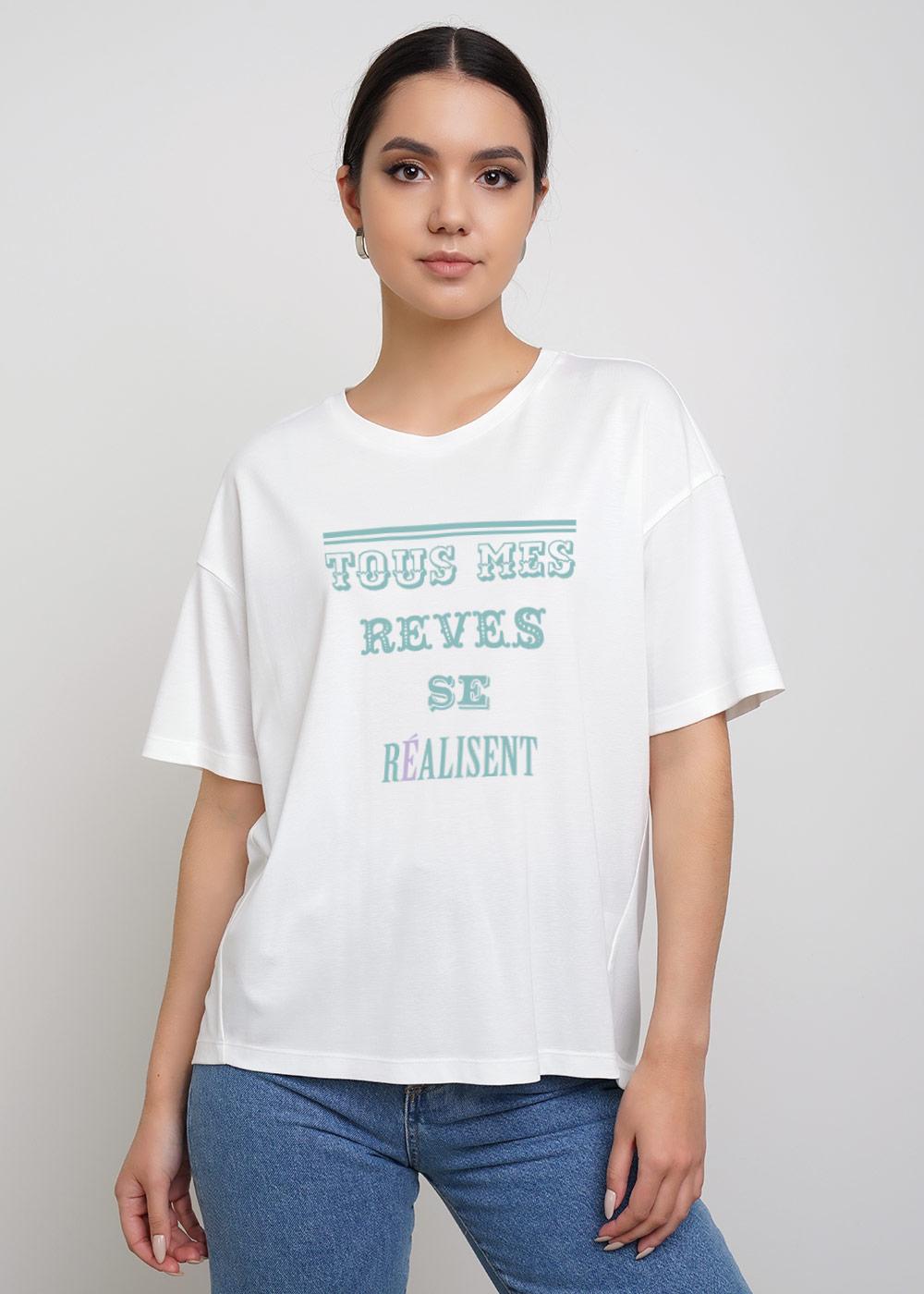 Футболка женская 236122/98иэ молочный (CLEVER WEAR) — фото 1
