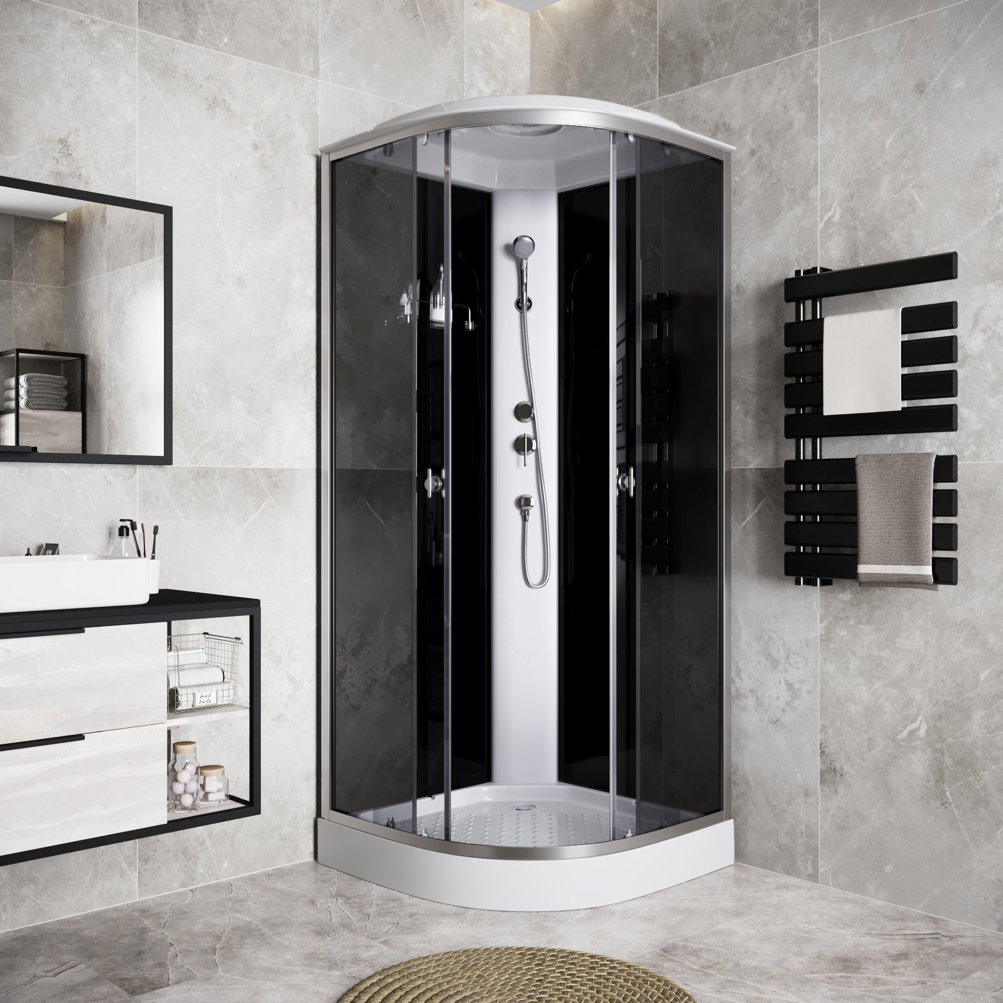 Душевая кабина Niagara Eco E80/13/TN(800х800х2150) 3 места — фото 1