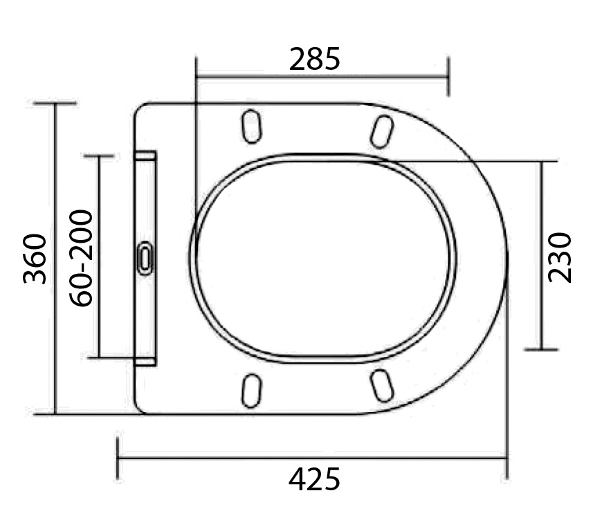 Унитаз подвесной UNO BB3105CHR/SC с креплением и сиденьем дюропласт soft close — фото 2