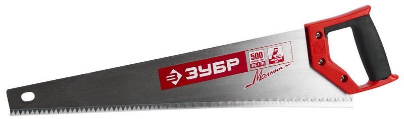 Ножовка 500мм п/дер. (ЗУБР) /круп. зуб, быстрорез поперек волокон, д/крупных и средних заготовок арт. 15075-50_z01/ — фото 1