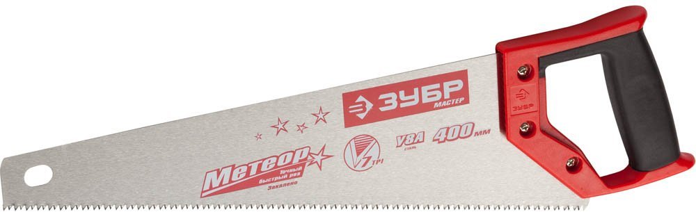 Ножовка 400мм по дереву (ЗУБР) /зак. зуб, сталь У8 шаг зуб 3,5мм 2комп. арт. 1537-40_z01/ — фото 1