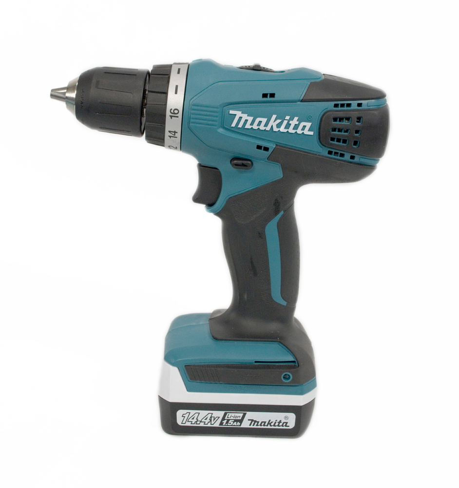 Дрель аккумуляторная DF 347 DWE (MAKITA) /14,4В; 2х1,5 Aч Li-Ion; 30Нм 0-400/0-1400об/мин, БЗП10мм, G аккум. серия, 1,4кг, кейс/ — фото 1