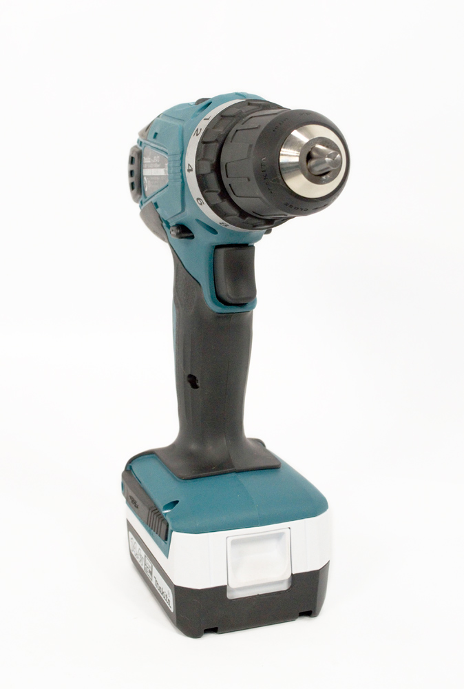 Дрель аккумуляторная DF 347 DWE (MAKITA) /14,4В; 2х1,5 Aч Li-Ion; 30Нм 0-400/0-1400об/мин, БЗП10мм, G аккум. серия, 1,4кг, кейс/ — фото 4