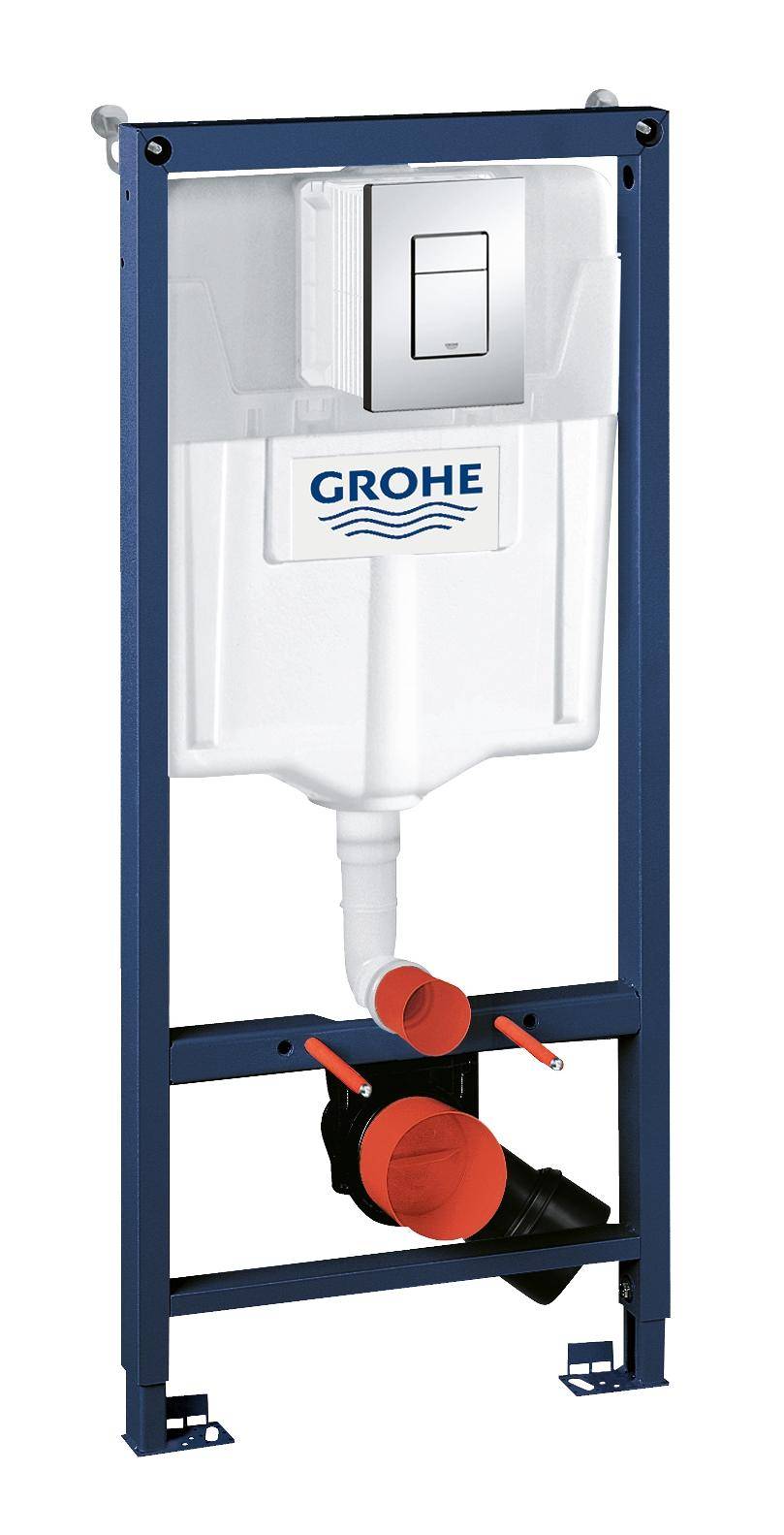 Система инсталляции Grohe Rapid SL д/подвесн. унитаза 3 в 1 (квадратная клавиша) арт.38772001