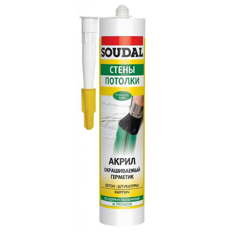 Герметик акриловый белый SOUDAL 300мл