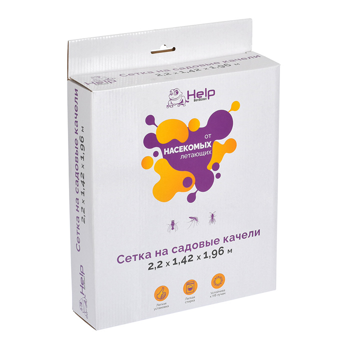 Сетка противомоскитная на садовые качели HELP 220*142*196 см — фото 1
