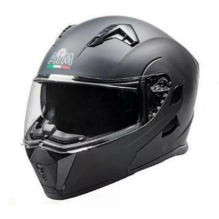 Шлем AiM JK906 Black Matt, XL (для снегохода, визор с электрообогревом) — фото 1