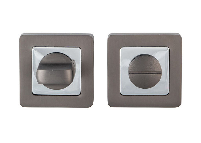 Фиксатор S-Locked WC-A-20-R MBN/CP графит/хром (квадратная вставка) — фото 1