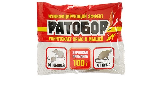 Средство от крыс и мышей 100гр (Ратобор) /зерно/ — фото 1