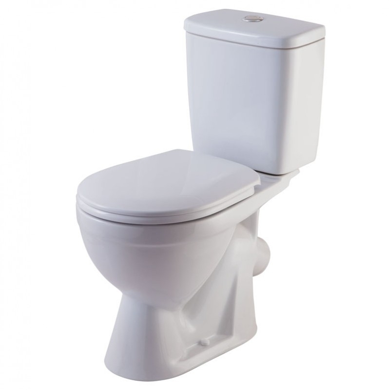 Унитаз-компакт ЛИРА ЛЮКС к/в, 1-реж, сид. ПП, Soft Close (Rosa) — фото 1
