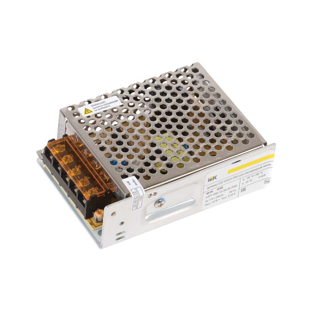Блок питания свд DC12V 40Вт IP20 (IEK) /арт. LSP1-040-12-20-33-PRO/