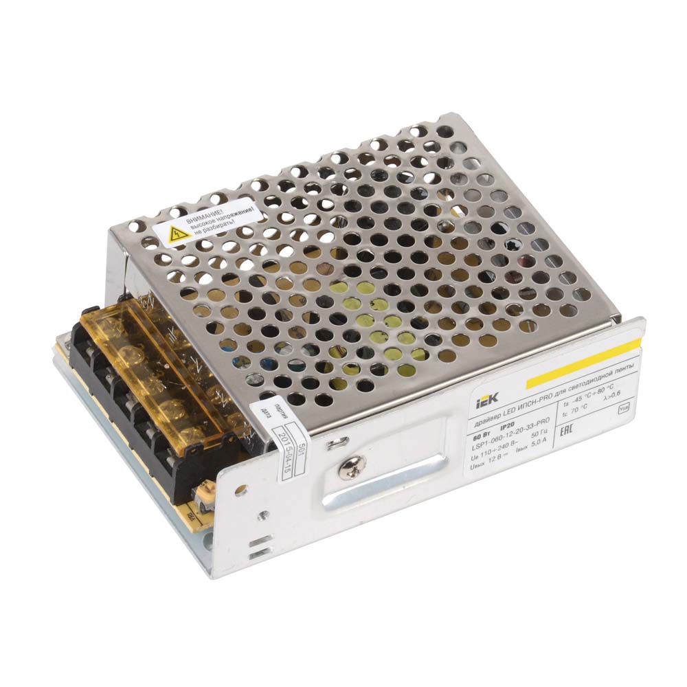 Блок питания свд DC12V 60Вт IP20 (IEK) /арт. LSP1-060-12-20-33-PRO/