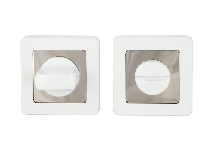 Фиксатор S-Locked WC-A-20-R White/CP белый/хром (квадратная вставка) — фото 1