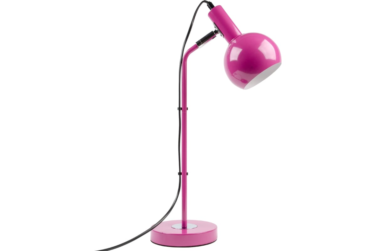 Светильник настольный Е14 60Вт (UNIEL) /розовый с выкл. UML-B702 PINK/ — фото 1