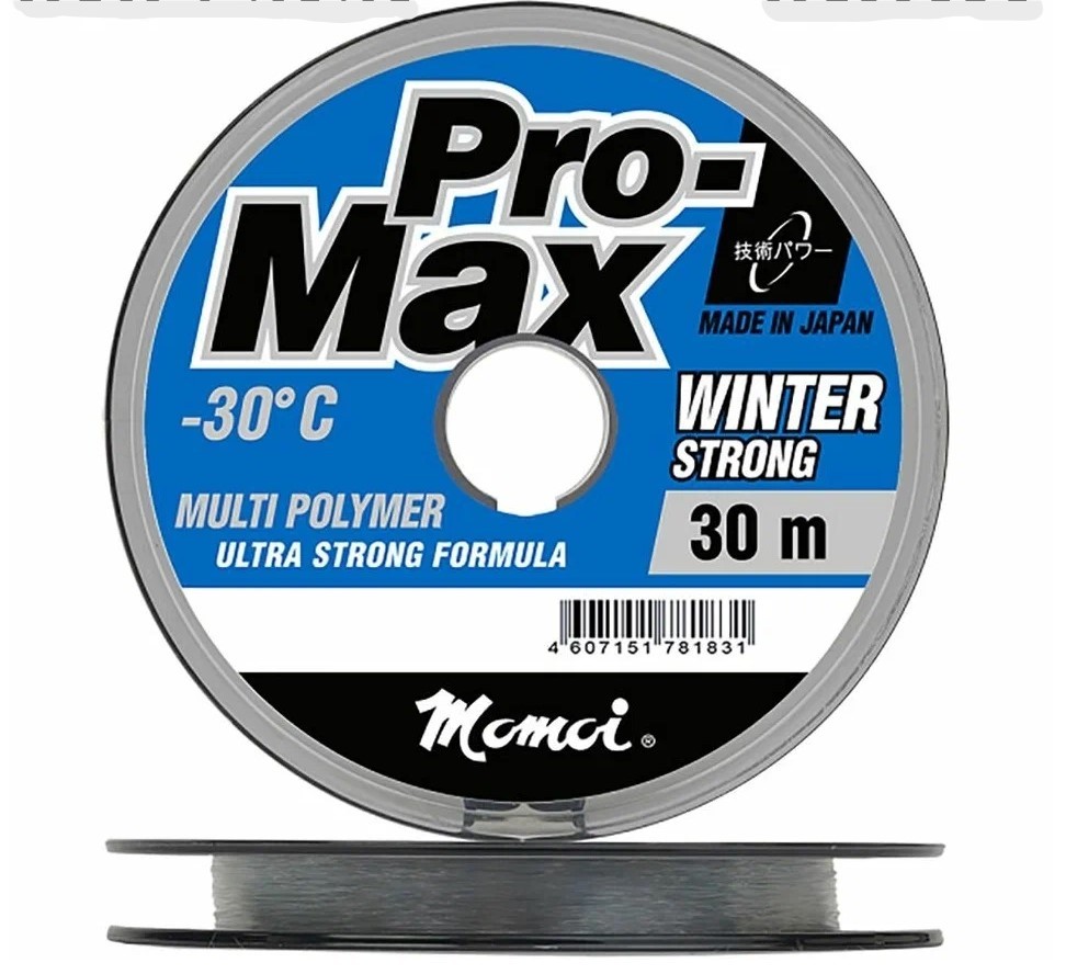 Леска Momoi Pro-Max Winter Strong 0.07мм 0.8кг 30м прозрачная — фото 1