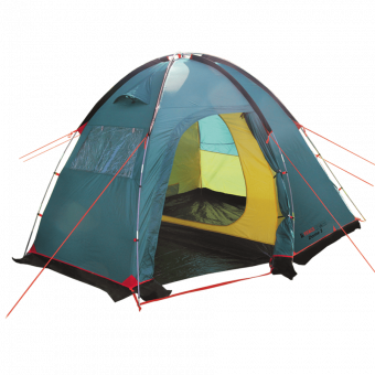 Палатка трехместная Dome 3 5000/10000 зеленый (BTrace ) /арт. Т0294/ — фото 1