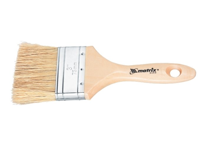 Кисть флейц 20мм (MATRIX) /ЕВРО натуральная щетина деревянная ручка арт. 83050/