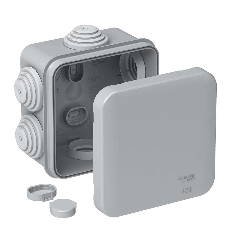 Коробка распаячная ОУ IP55 70х70х40мм (Schneider Electric) /серая арт. IMT350901/ — фото 1
