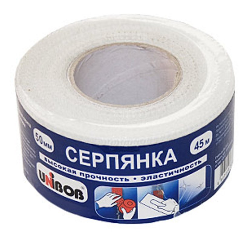 Серпянка (лента самоклеющаяся) 100ммх45м Unibob — фото 1