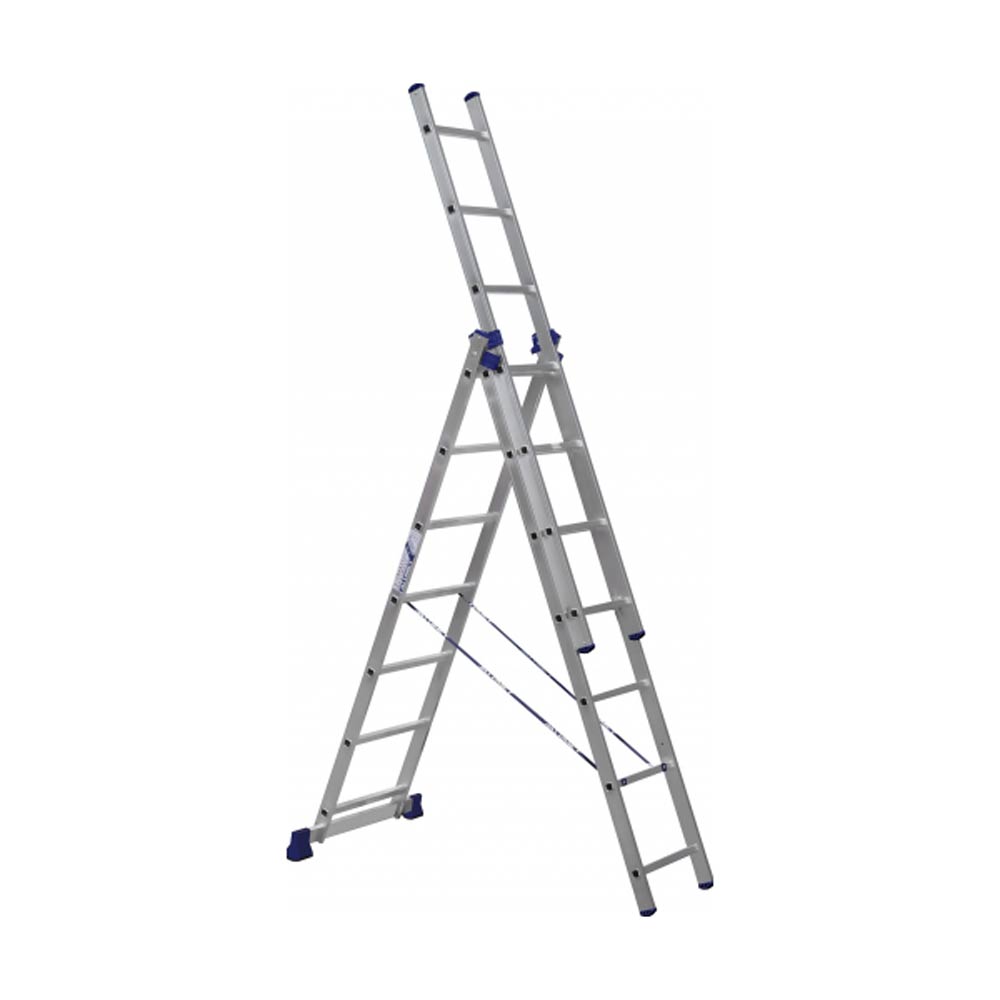 Лестница 3х 7 (ALUMET) /секция 1,97/2,82/3,94м вес 8,9кг нагрузка 150кг/ — фото 1