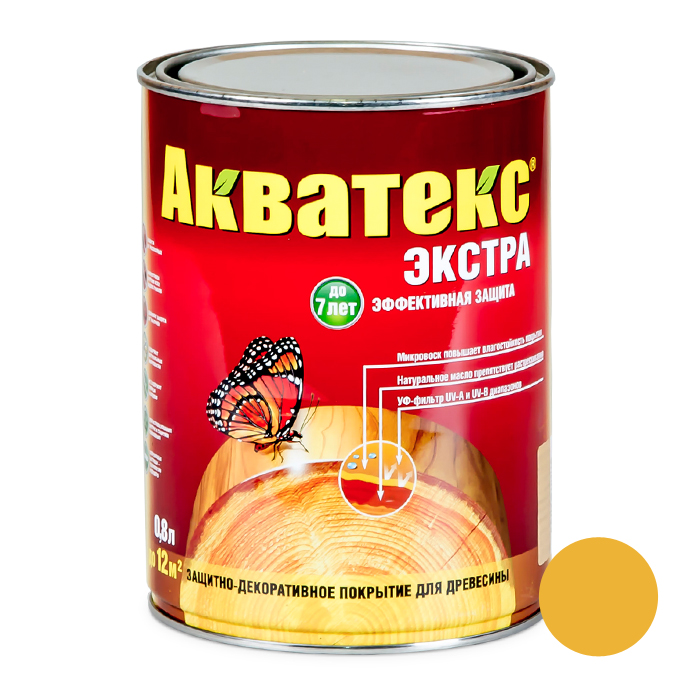 Покрытие текстурное АКВАТЕКС-экстра 0,8л сосна — фото 1