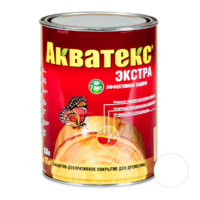 Покрытие текстурное АКВАТЕКС-экстра 0,8л белый — фото 1