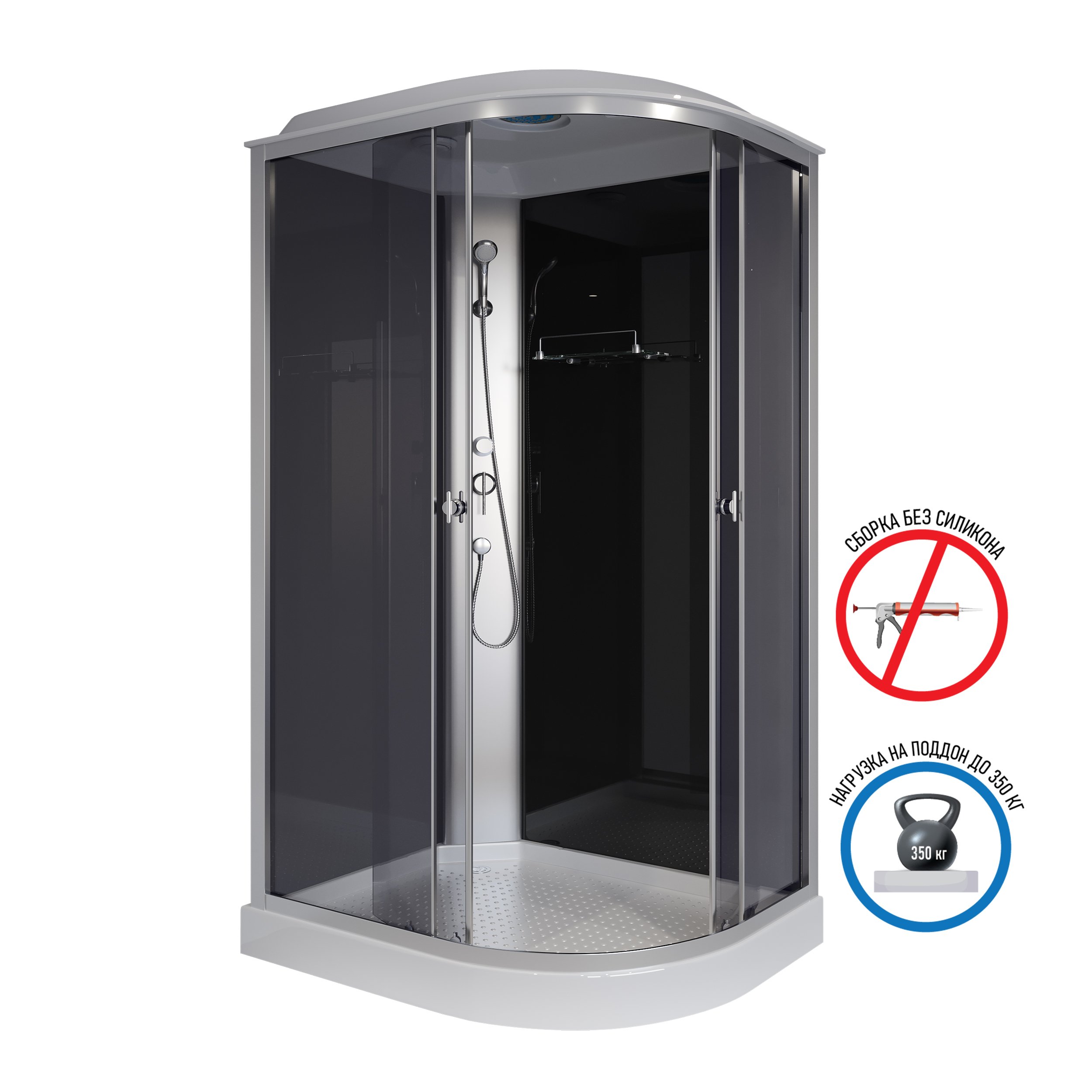 Душевая кабина Niagara Eco E120/80/13L/TN (1200х800х2150) 3 места — фото 1
