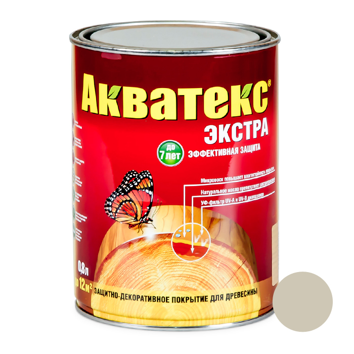 Покрытие текстурное АКВАТЕКС-экстра 0,8л ваниль — фото 1