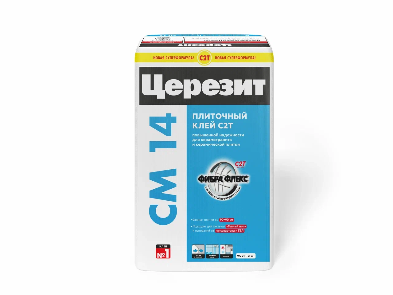 Клей для плитки Церезит СМ- 14 Extra 25кг С2 T — фото 1