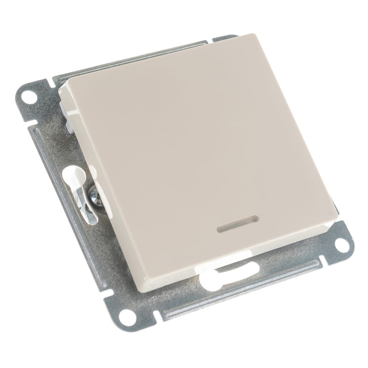 Выключатель 1-кл. СУ IP20 AtlasDesign (Schneider Electric) /10А механизм беж с подсв арт. ATN000213/ — фото 1