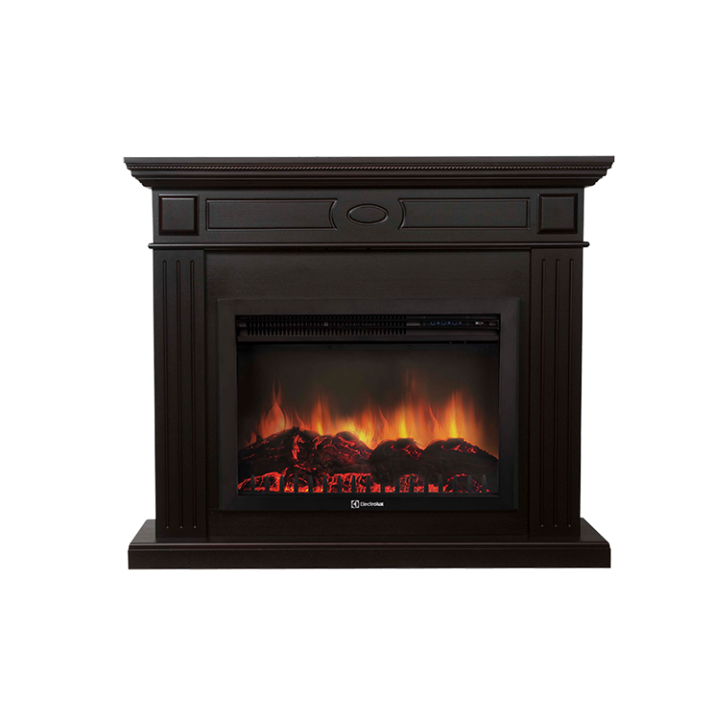 Каминокомплект Firelight Bianco 25 черная эмаль с очагом Electrolux EFP/P-2520LS N — фото 1