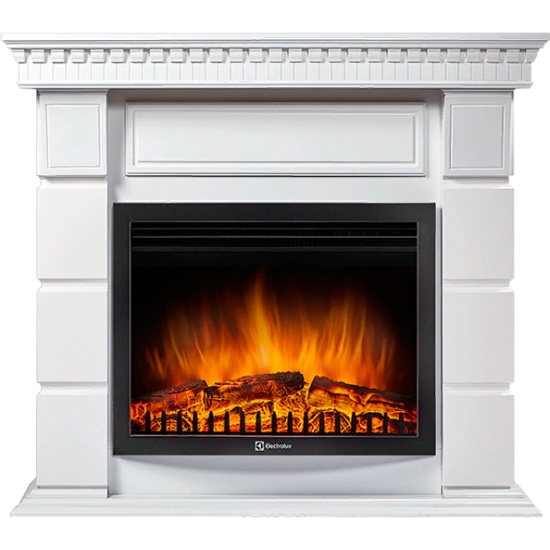 Каминокомплект Firelight Elegante 25 белый с очагом Electrolux EFP/P-2520LS N — фото 1