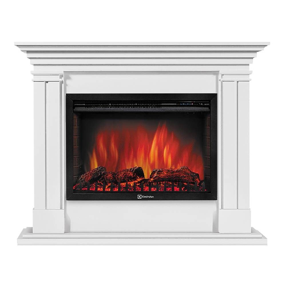 Каминокомплект Firelight Castello 30 белый с очагом Electrolux EFP/P-3020LS N — фото 1