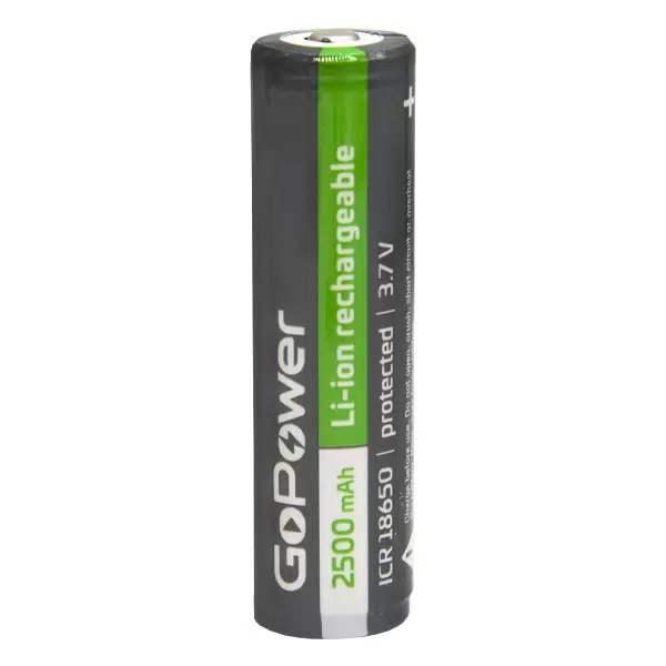Аккумулятор Li-ion GoPower 18650 BL1 3,7V 2500mAh с защитой — фото 1