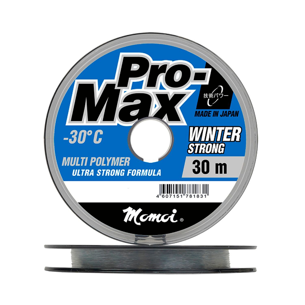 Леска Momoi Pro-Max Winter Strong 0.10мм 1.4кг 30м прозрачная — фото 1