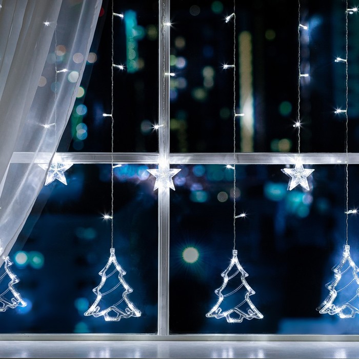 Гирлянда свд бахрома 2,4х0,9м IP20 (Luazon Lighting) /186LED с насадками 