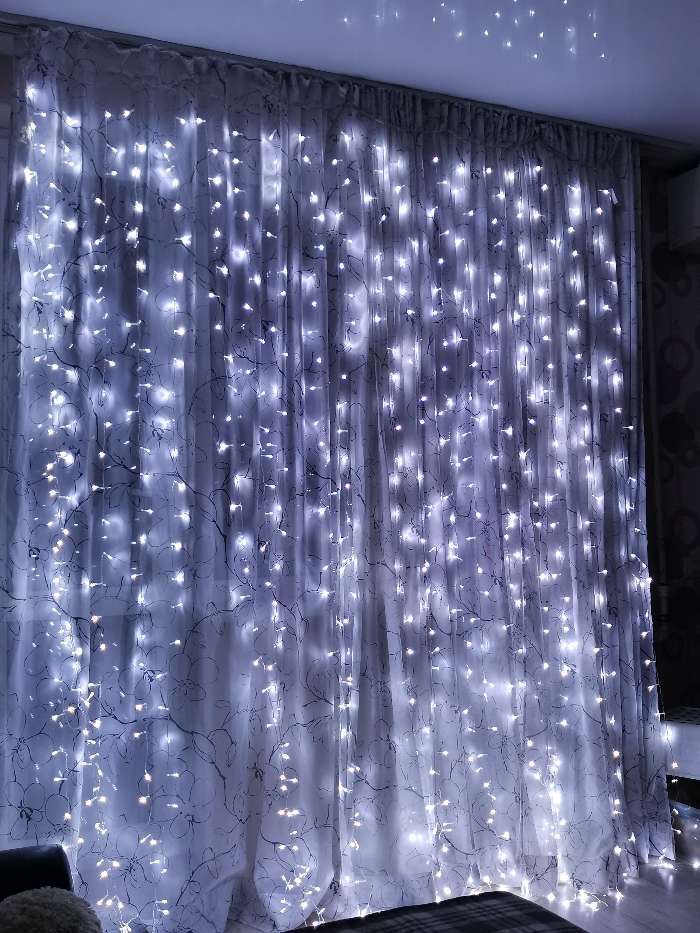 Гирлянда свд занавес 3х2м IP20 (LEEK) /240led RGB ,8режимов/ — фото 1