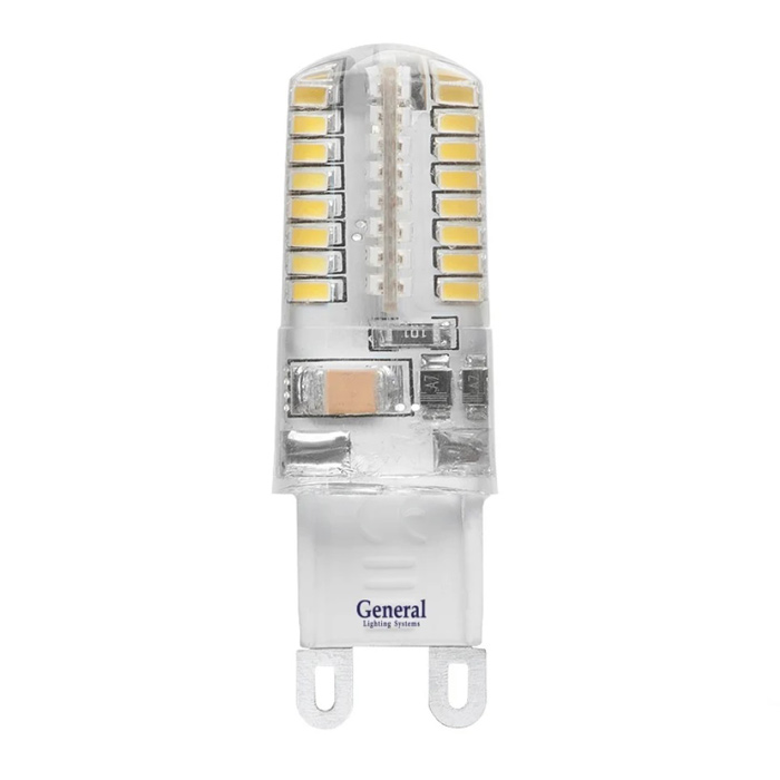 Лампа свд G9 5Вт 4500K (GENERAL) /220V силикон/ арт. 653700/ — фото 1
