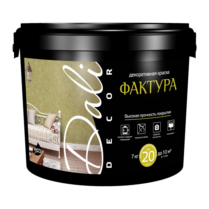 Краска DALI-DECOR декоративная Фактура S-W мини рельеф 7кг — фото 1