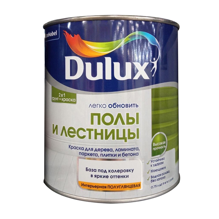 Краска Dulux полы и лестницы BC 0,75л — фото 1