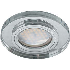 Светильник точечный MR16 GU5.3 DL1650 25х90мм (ECOLA) /круг стекло /хром арт. FC1650EFF/ — фото 1
