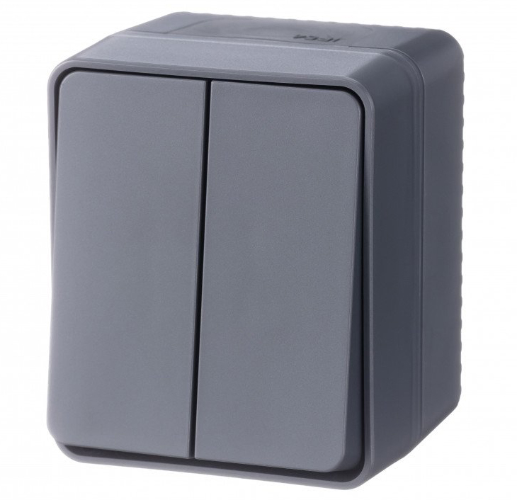 Выключатель 2-кл. ОУ IP54 AtlasDesign (Schneider Electric) /10А антрацит /арт. ATN544051/ — фото 1