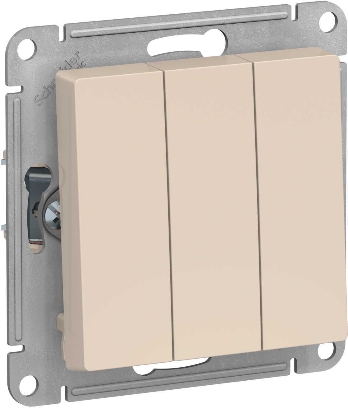Выключатель 3-кл. СУ AtlasDesign (Schneider Electric) /10А механизм беж./арт. ATN000231/ — фото 1