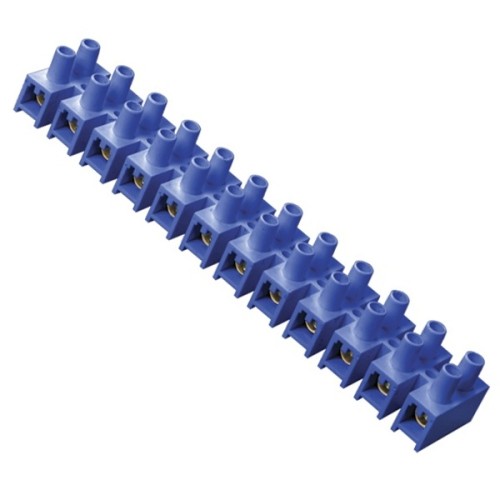 Зажим винтовой ЗВИ-20А 10мм2 (Rexant) /не горючий синий 12пар арт.07-5016-3/ — фото 1