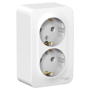 Розетка 2-мест. OУ з/конт. IP20 BLANCA (Schneider Electric) /16А белый арт. BLNRA010211/ — фото 1