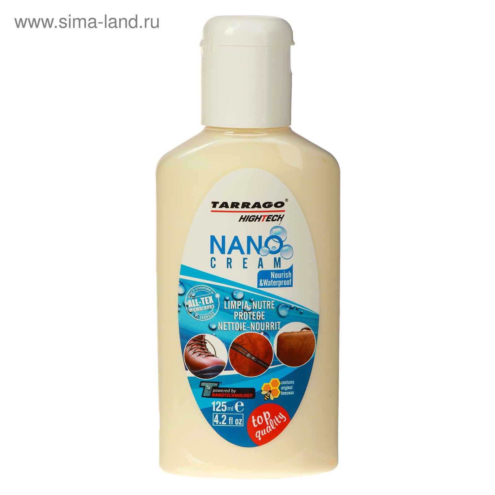 Крем для обуви бальзам TARRAGO nano leather cream 125 мл — фото 1