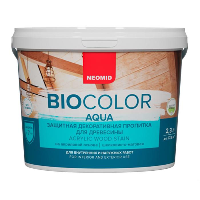 Антисептик НЕОМИД BioColor Aqua 2,3л светлый дуб — фото 1