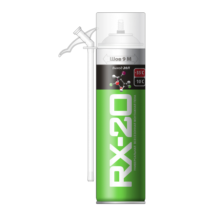 Пена монтажная RX-20 450г (12шт/кор)